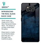 Dark Blue Grunge Glass Case for Poco X3 Pro