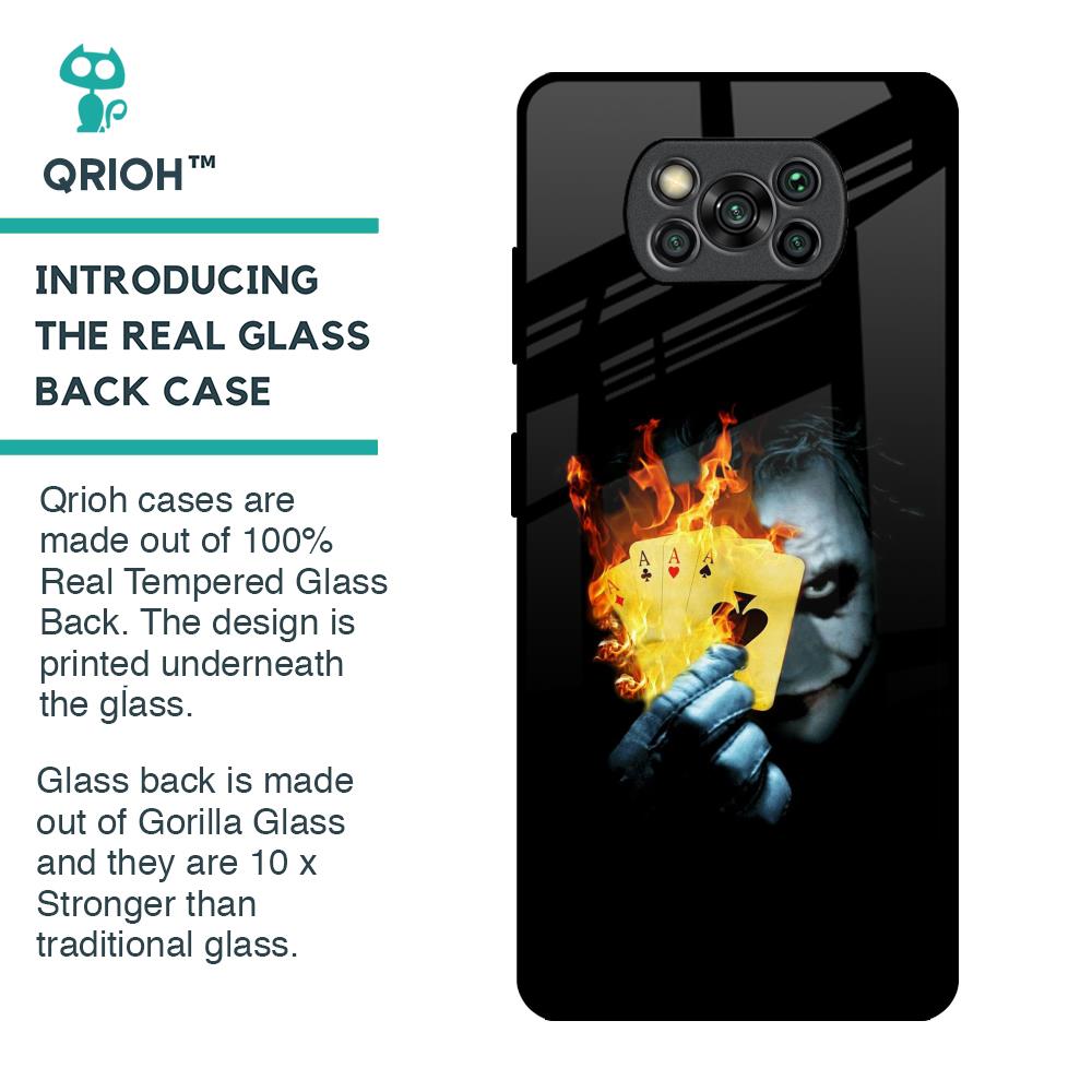 AAA Joker Glass Case for Poco X3 Pro