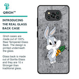 Cute Baby Bunny Glass Case for Poco X3 Pro