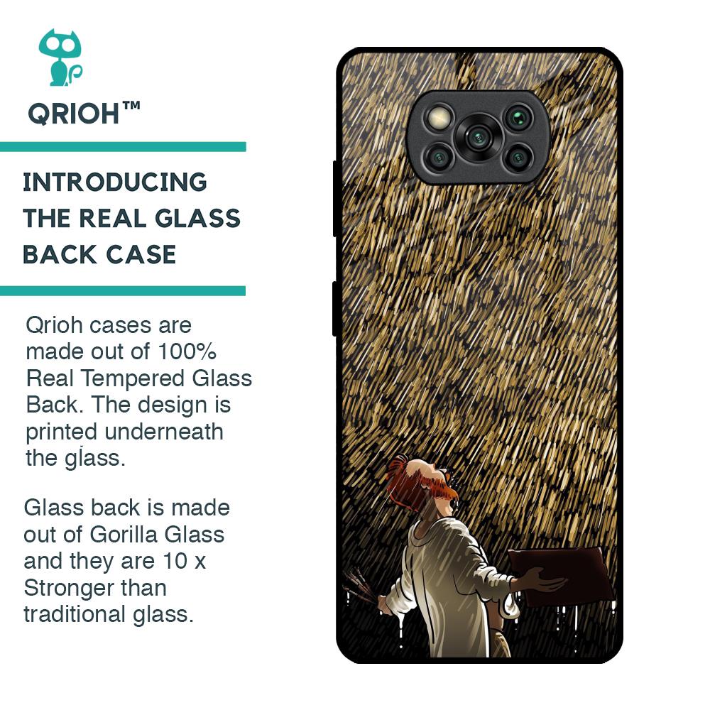 Rain Festival Glass Case for Poco X3 Pro