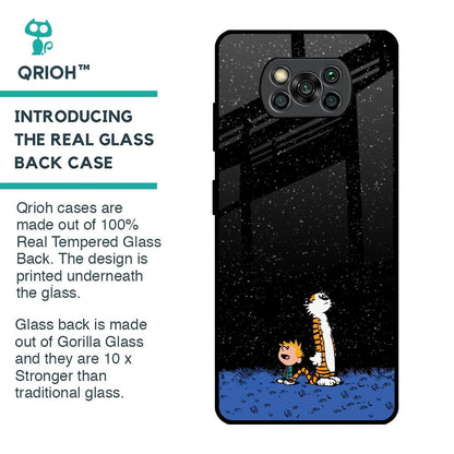 Night Sky Star Glass Case for Poco X3 Pro
