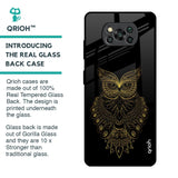 Golden Owl Glass Case for Poco X3 Pro