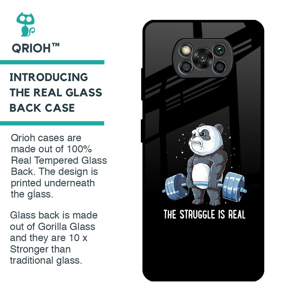Real Struggle Glass Case for Poco X3 Pro