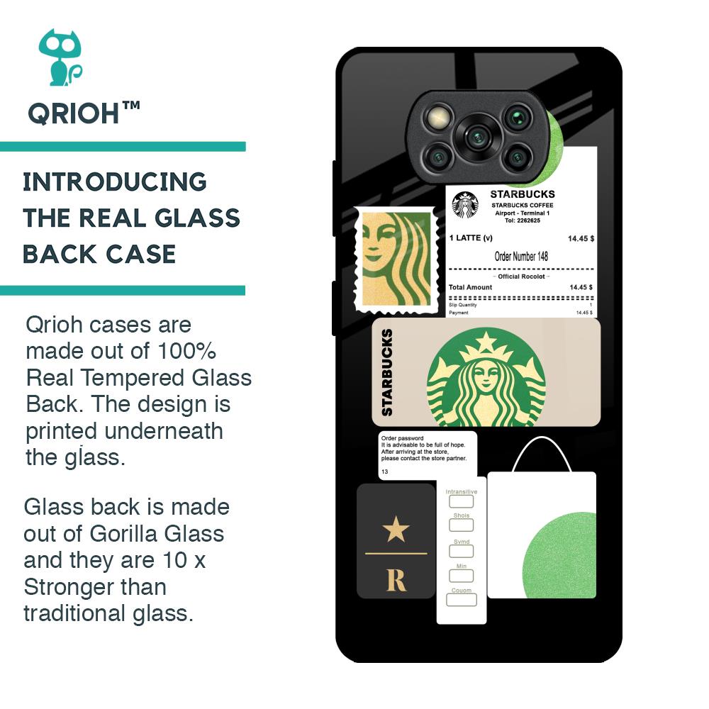 Coffee Latte Glass Case for Poco X3 Pro