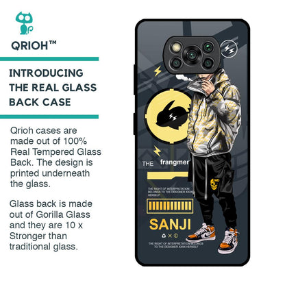 Cool Sanji Glass Case for Poco X3 Pro