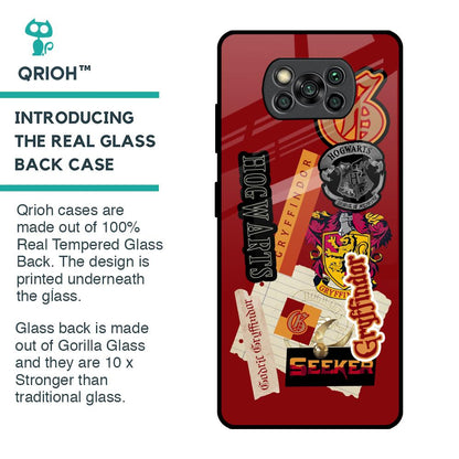 Gryffindor Glass Case for Poco X3 Pro