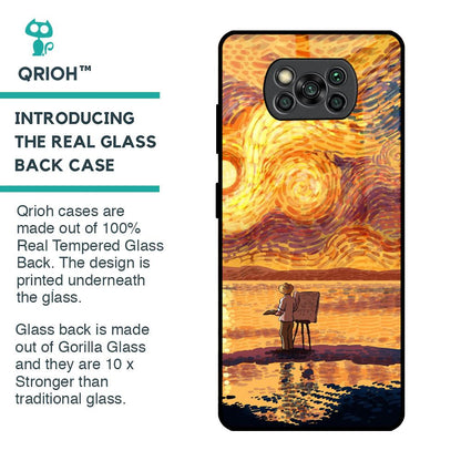 Sunset Vincent Glass Case for Poco X3 Pro