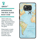 Travel Map Glass Case for Poco X3 Pro