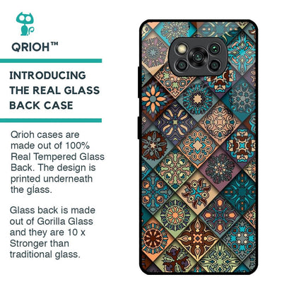 Retro Art Glass Case for Poco X3 Pro