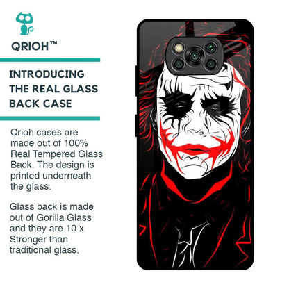 Life In Dark Glass Case For Poco X3 Pro