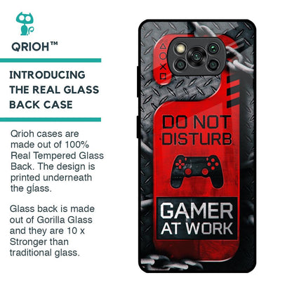 Do No Disturb Glass Case For Poco X3 Pro
