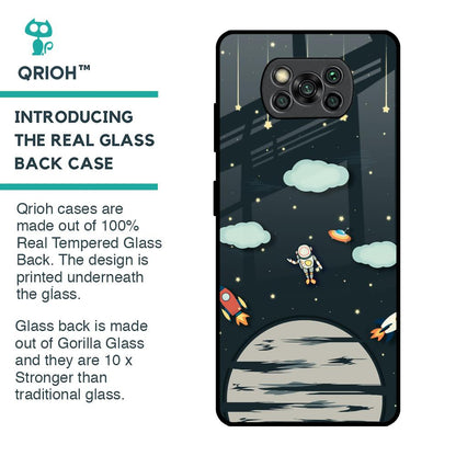 Astronaut Dream Glass Case For Poco X3 Pro