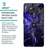 Techno Color Pattern Glass Case For Poco X3 Pro