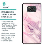 Diamond Pink Gradient Glass Case For Poco X3 Pro