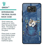 Kitty In Pocket Glass Case For Poco X3 Pro