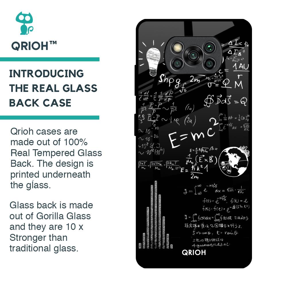 Funny Math Glass Case for Poco X3 Pro