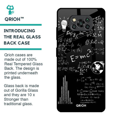 Funny Math Glass Case for Poco X3 Pro
