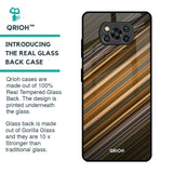 Diagonal Slash Pattern Glass Case for Poco X3 Pro
