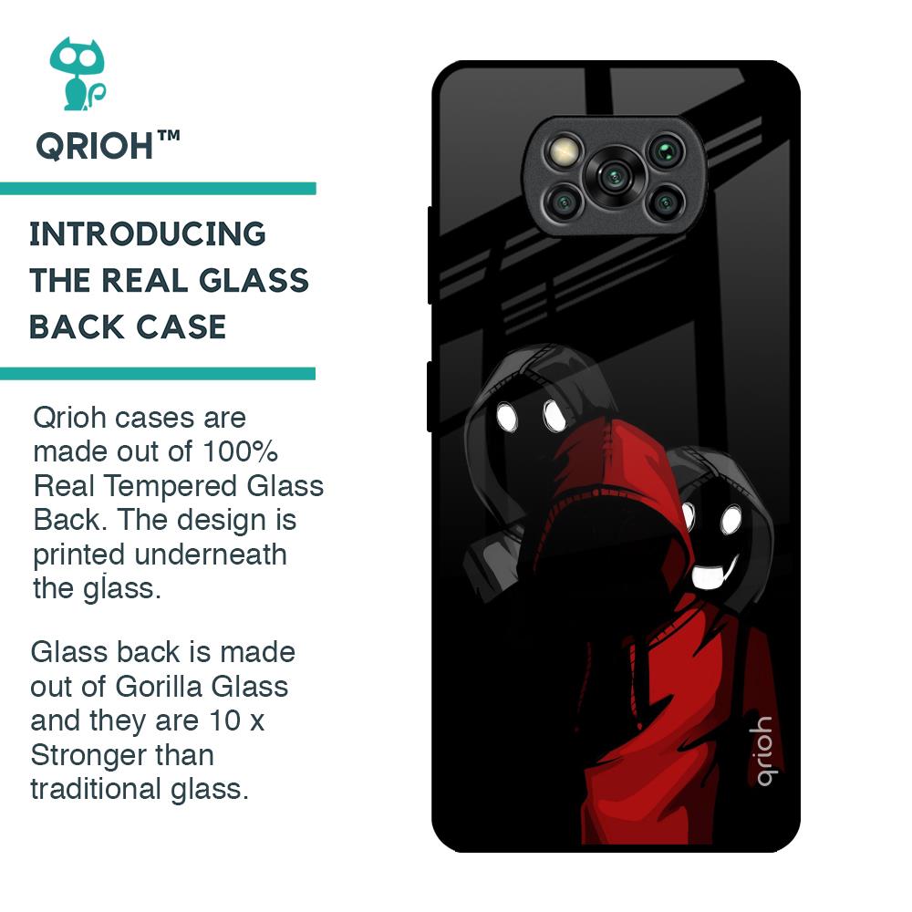 Shadow Character Glass Case for Poco X3 Pro