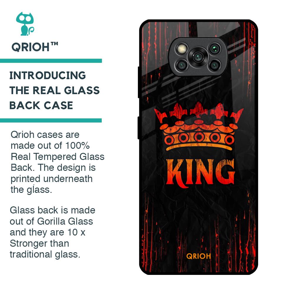 Royal King Glass Case for Poco X3 Pro
