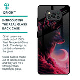 Moon Wolf Glass Case for Poco X3 Pro
