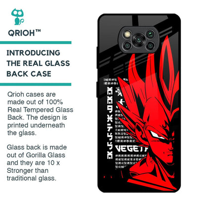 Red Vegeta Glass Case for Poco X3 Pro