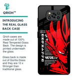 Red Vegeta Glass Case for Poco X3 Pro