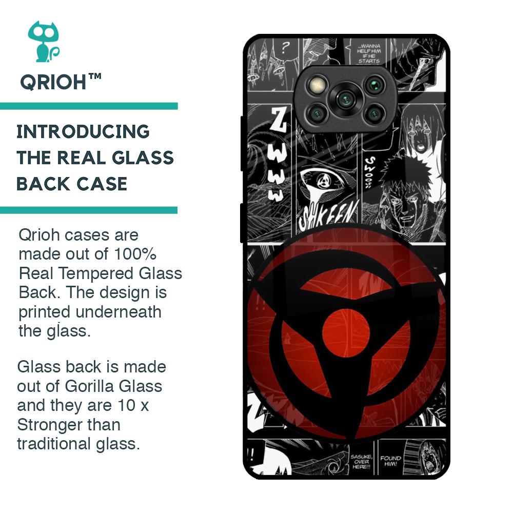 Sharingan Glass Case for Poco X3 Pro