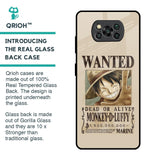 Luffy Wanted Glass Case for Poco X3 Pro