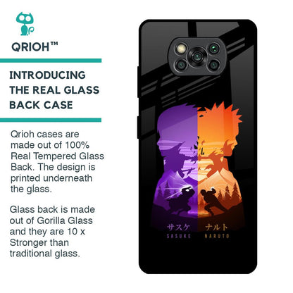 Minimalist Anime Glass Case for Poco X3 Pro