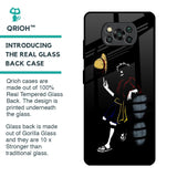 Luffy Line Art Glass Case for Poco X3 Pro