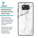 Modern White Marble Glass Case for Poco X3 Pro