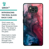 Blue & Red Smoke Glass Case for Poco X3 Pro