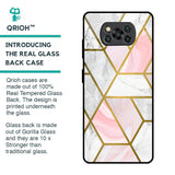 Geometrical Marble Glass Case for Poco X3 Pro