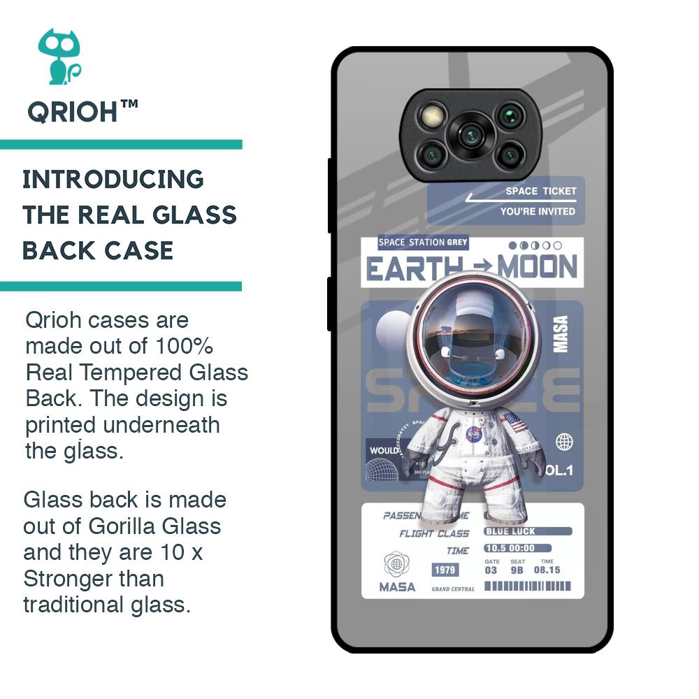 Space Flight Pass Glass Case for Poco X3 Pro