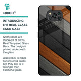Tri Color Wood Glass Case for Poco X3 Pro