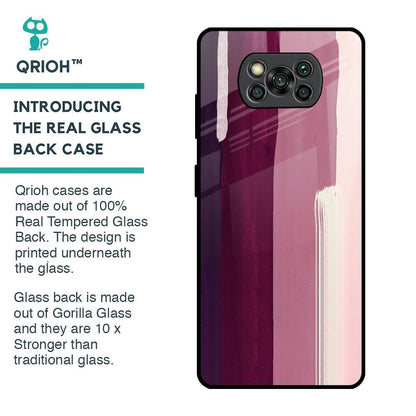 Brush Stroke Art Glass Case for Poco X3 Pro