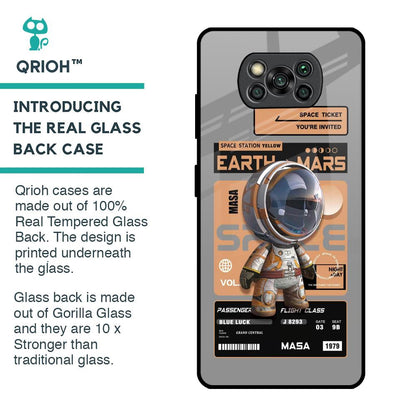 Space Ticket Glass Case for Poco X3 Pro
