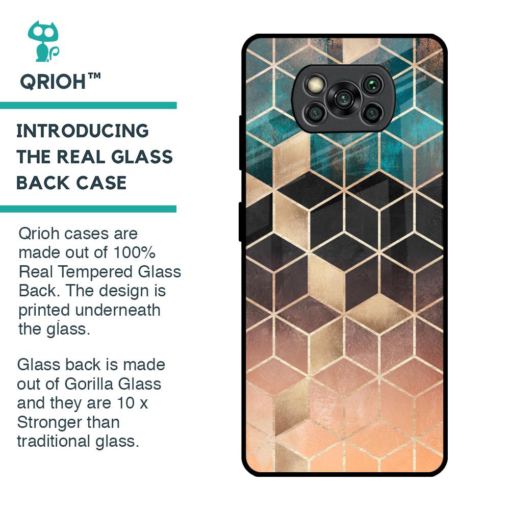 Bronze Texture Glass Case for Poco X3 Pro