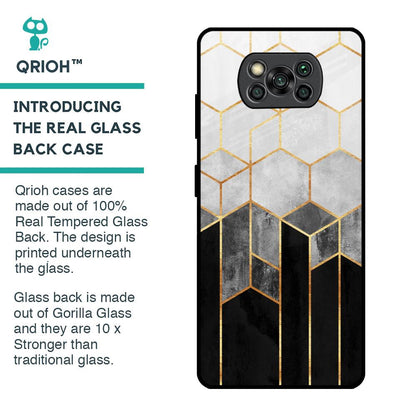 Tricolor Pattern Glass Case for Poco X3 Pro