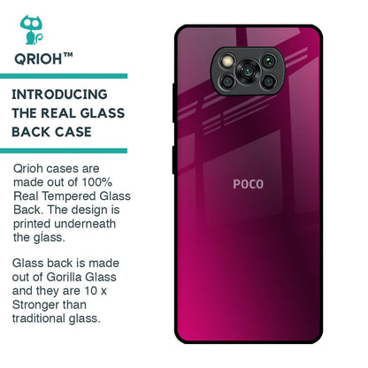 Pink Burst Glass Case for Poco X3 Pro