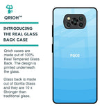 Wavy Blue Pattern Glass Case for Poco X3 Pro