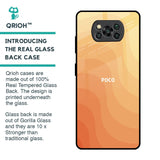 Orange Curve Pattern Glass Case for Poco X3 Pro