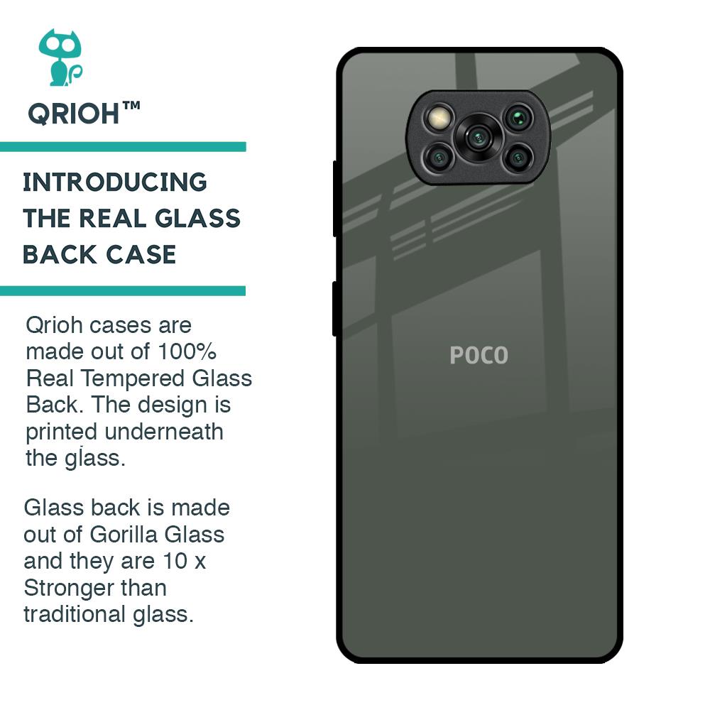 Charcoal Glass Case for Poco X3 Pro