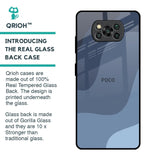 Navy Blue Ombre Glass Case for Poco X3 Pro