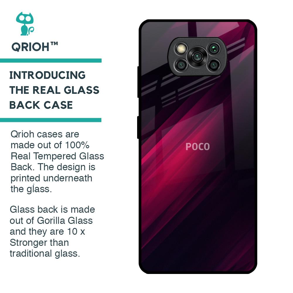 Razor Black Glass Case for Poco X3 Pro