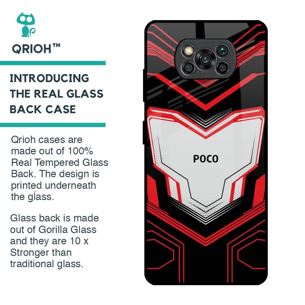 Quantum Suit Glass Case For Poco X3 Pro