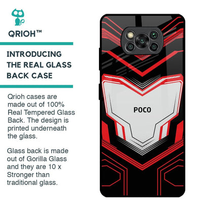 Quantum Suit Glass Case For Poco X3 Pro