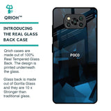Polygonal Blue Box Glass Case For Poco X3 Pro