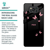 Fly Butterfly Glass Case for Poco X3 Pro